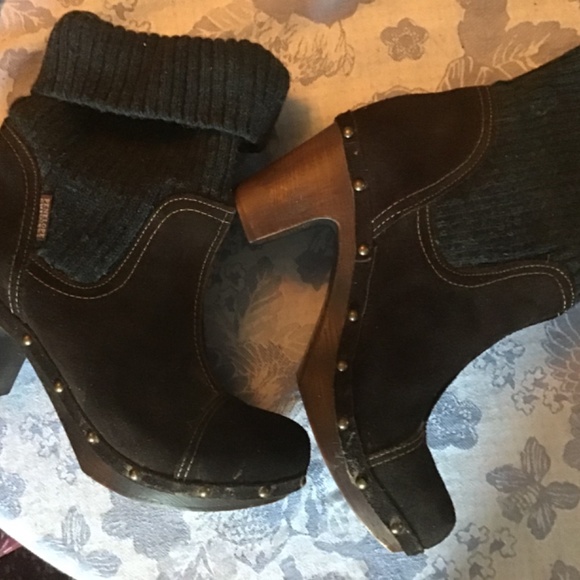 Anthropologie Penelope Chilvers Cuffed Clog Boots Euro 40 - Picture 2 of 7